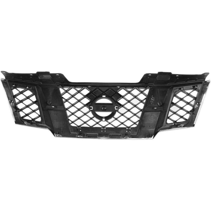 2009-2016 Nissan Frontier Pickup Grille Black- Chrome - NI1200233-Partify-Painted-Replacement-Body-Parts