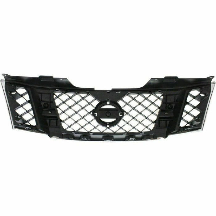 2008-2012 Nissan Pathfinder Grille Assy Matte Black With Chrome Moulding - NI1200251-Partify-Painted-Replacement-Body-Parts