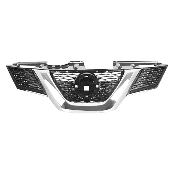 2014-2015 Nissan Rogue Lower Grille Painted Black With Camera Hole Korea Built - NI1200305-Partify-Painted-Replacement-Body-Parts