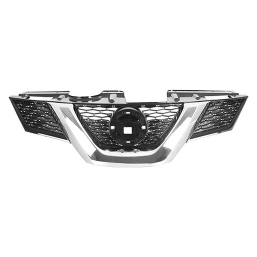 2014-2020 Nissan Rogue Lower Grille Painted Black With Camera Hole Korea Built - NI1200305-Partify-Painted-Replacement-Body-Parts