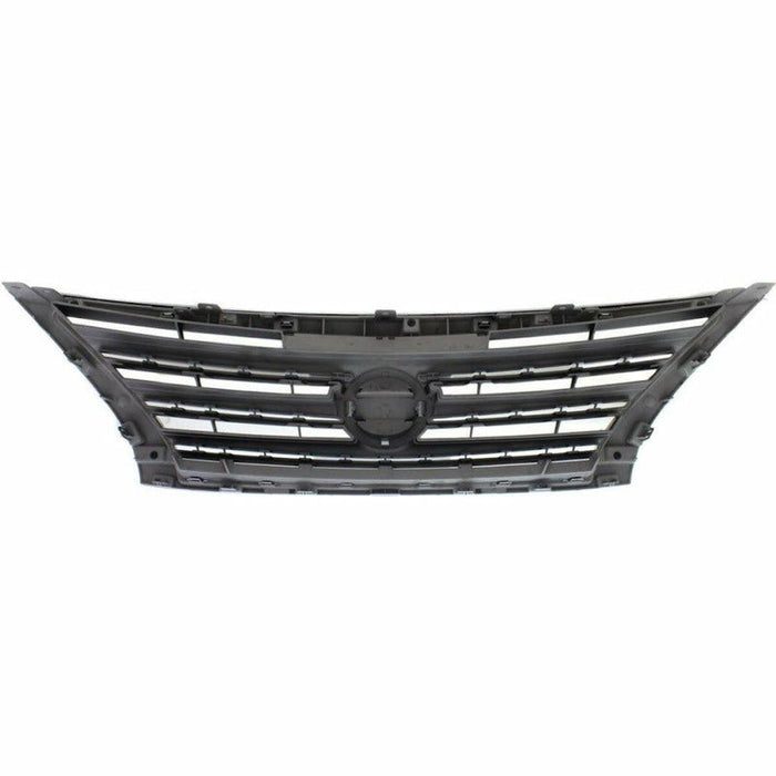 2013-2015 Nissan Sentra Grille Painted Dark Silver Black With Chrome Moulding Sr - NI1200253-Partify-Painted-Replacement-Body-Parts