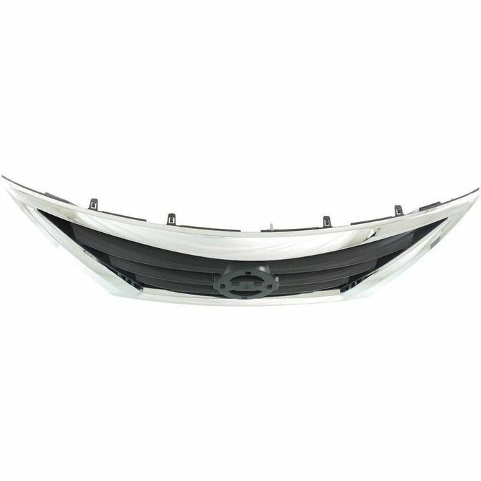 2015-2019 Nissan Versa Sedan Grille Chrome Black - NI1200261-Partify-Painted-Replacement-Body-Parts