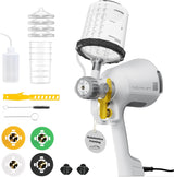 Electric HVLP Spray Paint Gun Kit - 800W, Compressor-Free, 4 Nozzles, 22 oz Cup