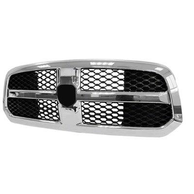 2013-2022 RAM Pickup RAM 1500 Grille Matte Black Honeycomb With Chrome Frame - CH1200368-Partify-Painted-Replacement-Body-Parts