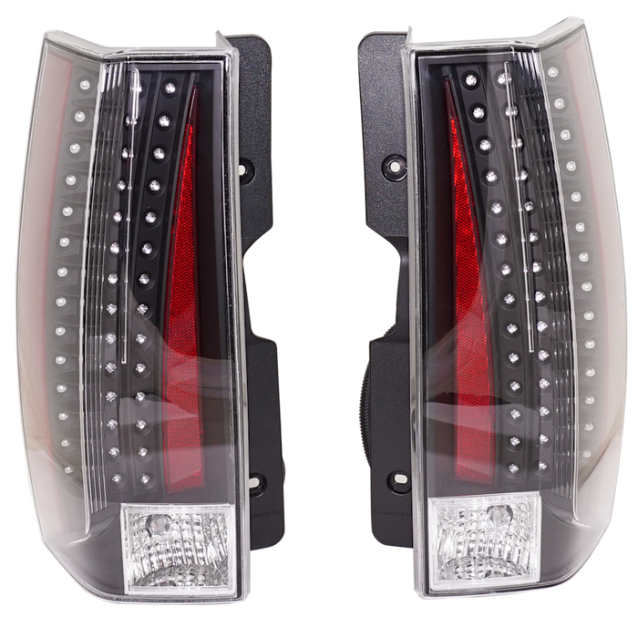 2007-2014 Cadillac Escalade/Escalade ESV Tail Light Set 2 Pcs Set Clear Lens/ Bezel - GM2811213-Partify-Painted-Replacement-Body-Parts