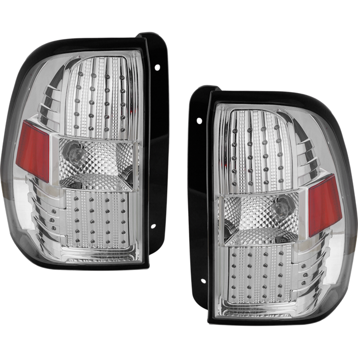 2002-2009 Chevrolet Trailblazer Tail Light Set Led Chrome - GM2811195-Partify-Painted-Replacement-Body-Parts