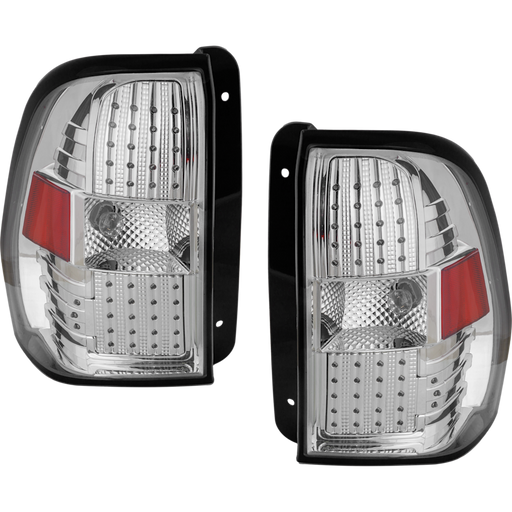 2002-2009 Chevrolet Trailblazer Tail Light Set Led Chrome - GM2811195-Partify-Painted-Replacement-Body-Parts