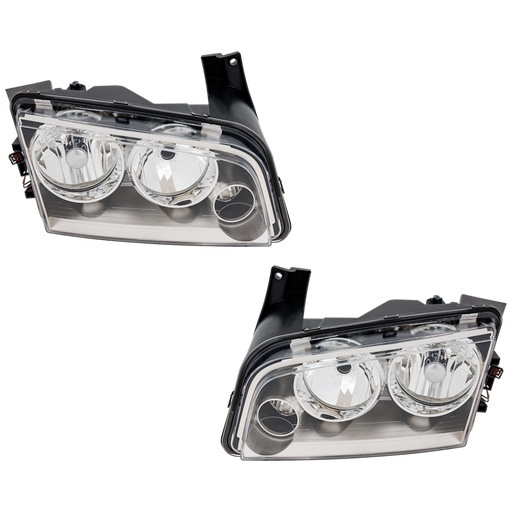 2007-2010 Dodge Charger Headlight Set Lens/Housing Only Performance Set - CH2505128-Partify-Painted-Replacement-Body-Parts