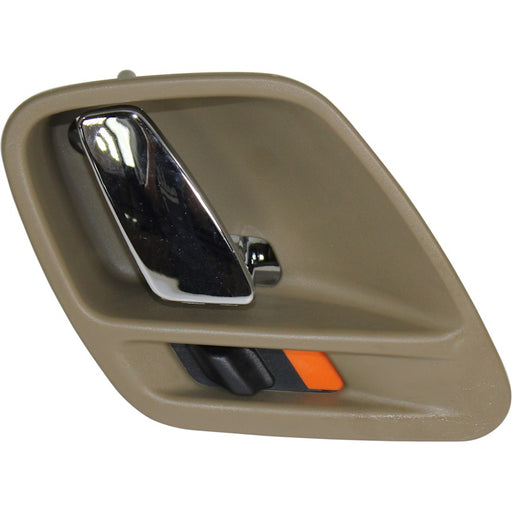 2001-2004 Jeep Grand Cherokee Limited Front Passenger Side Interior Door Handle Chrome/Sandstone Inside - CH1353150-Partify-Painted-Replacement-Body-Parts