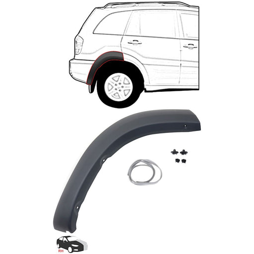 2001-2005 Toyota RAV4 Rear Passenger Side Fender Flare - TO1769101-Partify-Painted-Replacement-Body-Parts