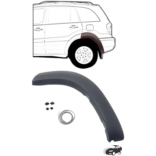 2001-2005 Toyota RAV4 Rear Driver Side Fender Flare - TO1768101-Partify-Painted-Replacement-Body-Parts