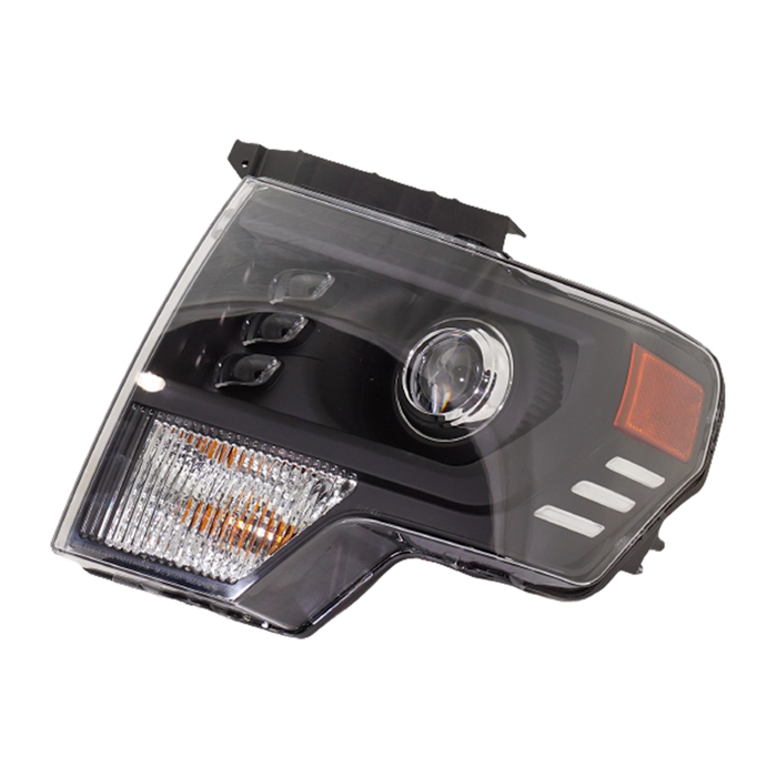 2009-2014 Ford F-150 Driver Side Headlight Assembly Led W/ Trim Projector Type Composite - FO2502403-Partify-Painted-Replacement-Body-Parts