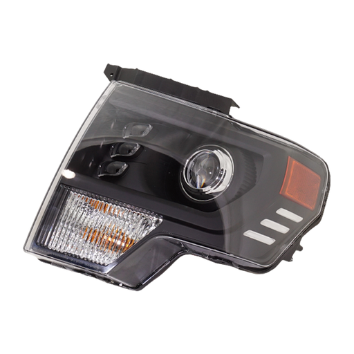 2009-2014 Ford F-150 Driver Side Headlight Assembly Led W/ Trim Projector Type Composite - FO2502403-Partify-Painted-Replacement-Body-Parts