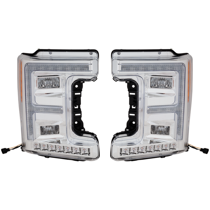 2017-2019 Ford F-250 Super Duty/F-350 Super Duty Headlight Set Led Includes Lh/Rh Sides Performance Set - FO2505151-Partify-Painted-Replacement-Body-Parts