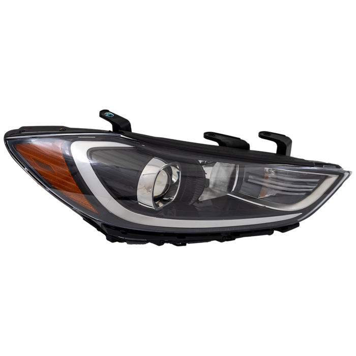 2017-2018 Hyundai Elantra Passenger Side Headlight Assembly Hid Usa Built Fixed Beam Composite - HY2503226-Partify-Painted-Replacement-Body-Parts