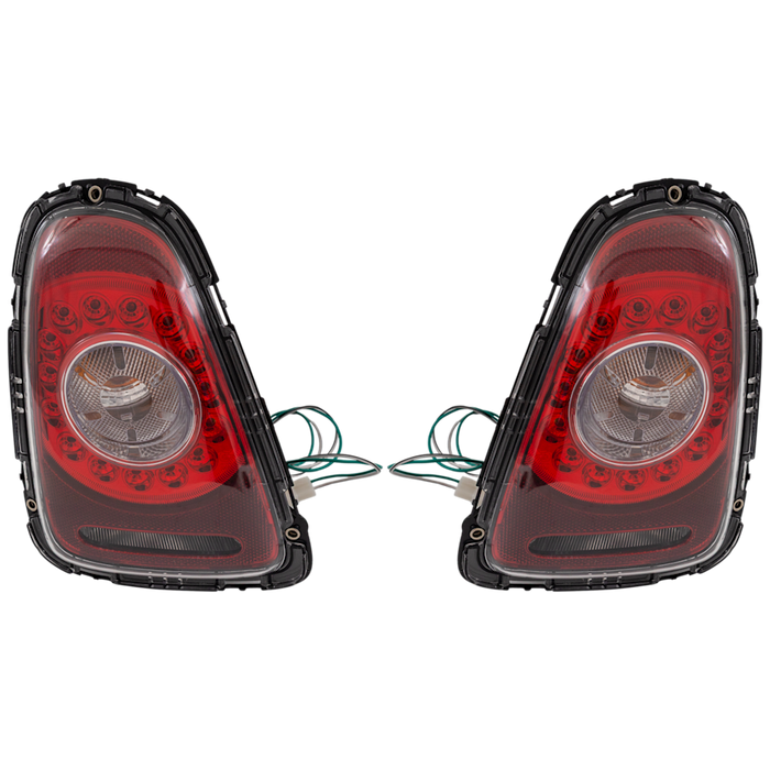 2007-2010 Mini Cooper Tail Light Set Led W/Clear Lens Lens/Housing Convertible/Hatchback - MC2811100-Partify-Painted-Replacement-Body-Parts