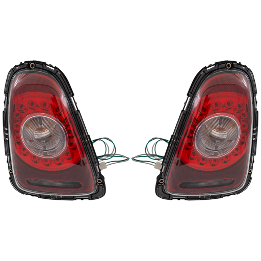2007-2010 Mini Cooper Tail Light Set Led W/Clear Lens Lens/Housing Convertible/Hatchback - MC2811100-Partify-Painted-Replacement-Body-Parts