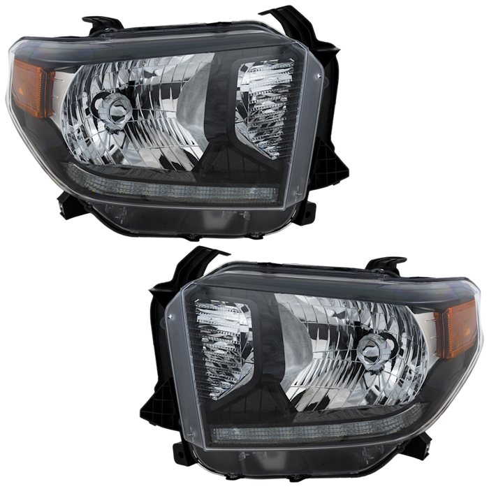 2014 Toyota Tundra Limited/SR/SR5 Headlight Set W/Level Adjuster Bezel Performance Set - TO2505126-Partify-Painted-Replacement-Body-Parts