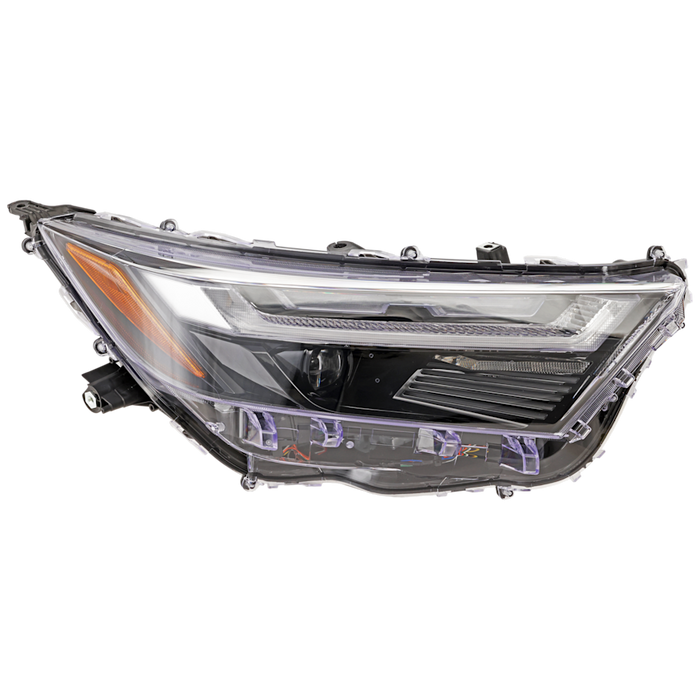 2022-2024 Toyota RAV4 Passenger Side Headlight Assembly Led W/Led Signal Lamp North America Built Composite - TO2503315-Partify-Painted-Replacement-Body-Parts