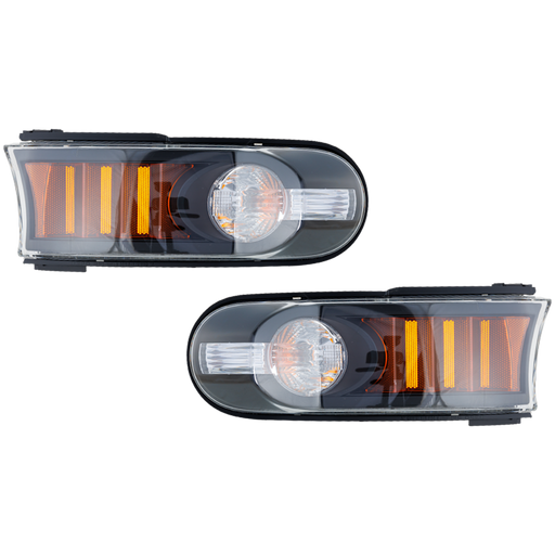 2007-2014 Toyota FJ Cruiser Front Turn Signal Light Set Clear Lens Bezel - TO2536107-Partify-Painted-Replacement-Body-Parts