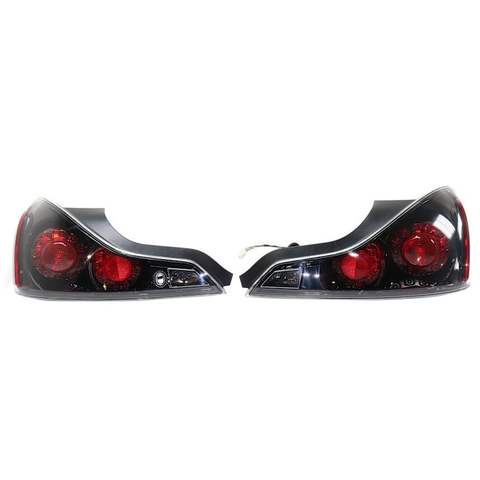2008-2015 INFINITI G37/Q60 Tail Light Set 1 Pair Clear Lens/ Bezel Coupe - IN2811108-Partify-Painted-Replacement-Body-Parts
