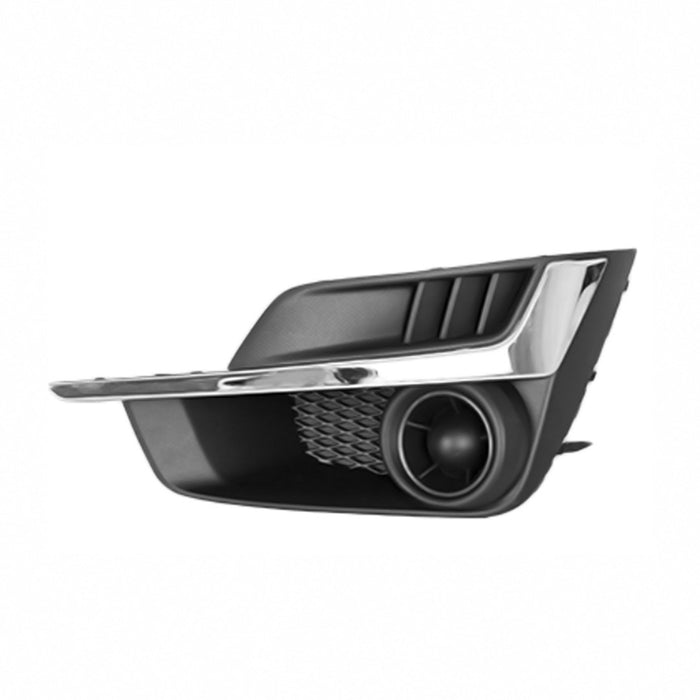 2015-2016 Subaru Impreza Front Driver Side Bumper Insert Fog Lamp Opening Cover W/O Fog Lamps W/Chrome Molding - SU1038109-Partify-Painted-Replacement-Body-Parts