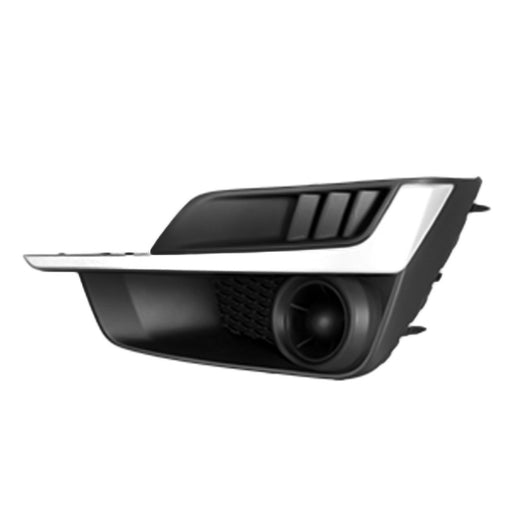 2015-2016 Subaru Impreza Front Driver Side Bumper Insert Fog Lamp Opening Cover W/O Fog Lamps W/Painted Silver Molding - SU1038111-Partify-Painted-Replacement-Body-Parts