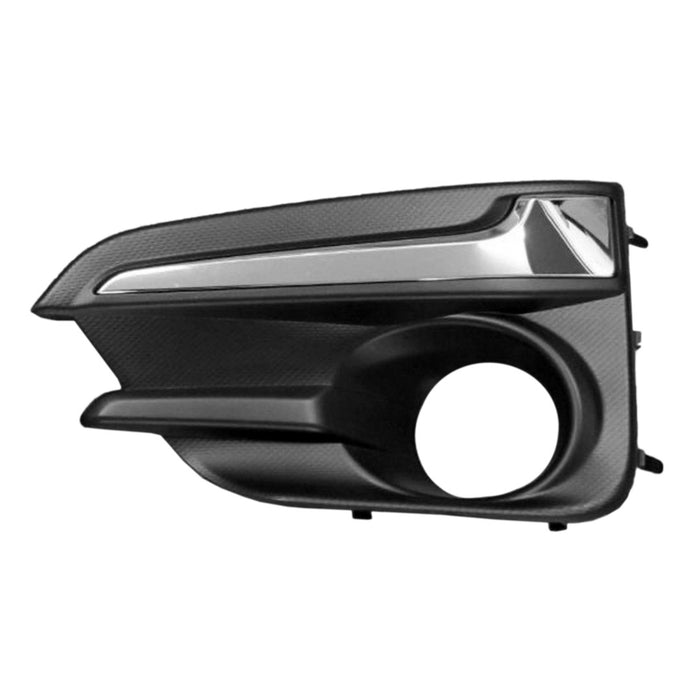 2017-2019 Subaru Impreza Front Driver Side Bumper Insert Fog Lamp Bezel W/Fog Lamps W/Chrome Trim Hatchback/Sedan - SU1038113-Partify-Painted-Replacement-Body-Parts