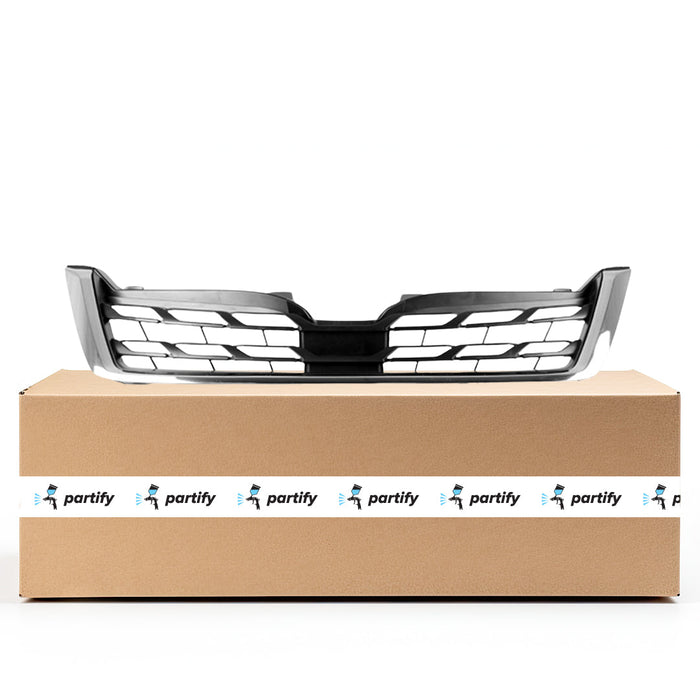 2017-2018 Subaru Forester CAPA Certified Grille Matte Black W/Chrome Mldg Lower Assembly - SU1200169C-Partify-Painted-Replacement-Body-Parts