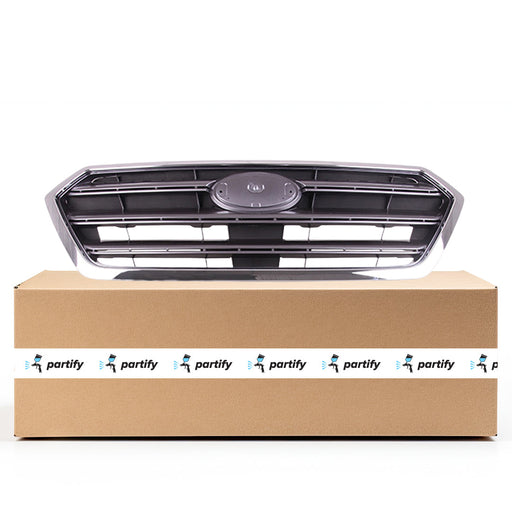 2017 Subaru Legacy CAPA Certified Grille W/Chrome Trim Dark Gray Assembly - SU1200178C-Partify-Painted-Replacement-Body-Parts