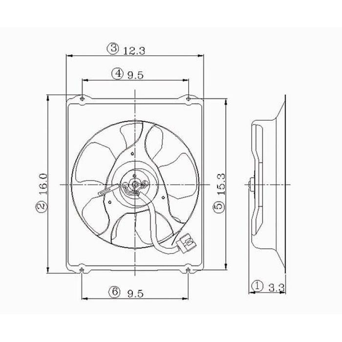 1995-1999 Subaru Legacy GT/GT Limited A/C Condenser Fan Assembly Includes Motor/Blade/Shroud Outback - SU3113107-Partify-Painted-Replacement-Body-Parts