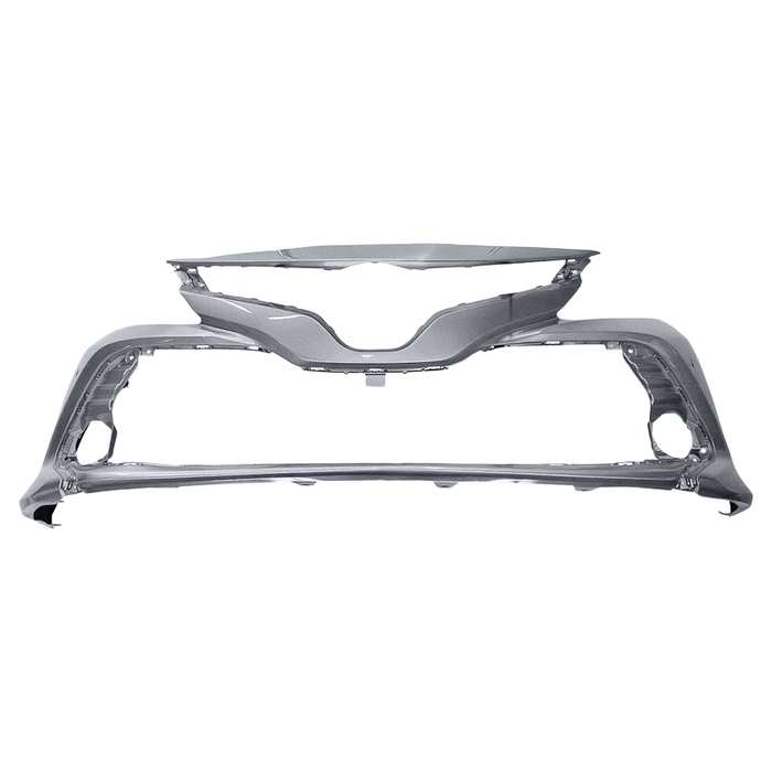 2018-2020 Toyota Camry L/LE/XLE/Hybrid Front Bumper Without Sensor Holes & Without Bird's Eye View - TO1000438-Partify-Painted-Replacement-Body-Parts