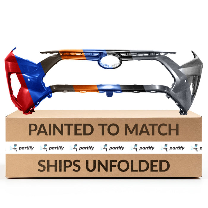 2019-2024 Toyota RAV4 Non Adventure/Trail Model OEM Front Bumper With Sensor Holes For Canada Manufactured Models - 521190R920-Partify-Painted-Replacement-Body-Parts