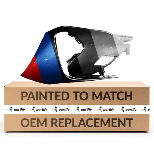 2017-2022 Toyota Prius Prime CAPA Certified Driver Side Bumper End Without Sensor Holes - TO1016100C-Partify-Painted-Replacement-Body-Parts