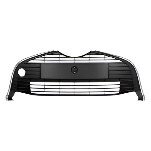 2015-2017 Toyota Yaris Hatchback Lower Grille Matte Black With Chrome Trim Without Fog Lamp - TO1036162-Partify-Painted-Replacement-Body-Parts