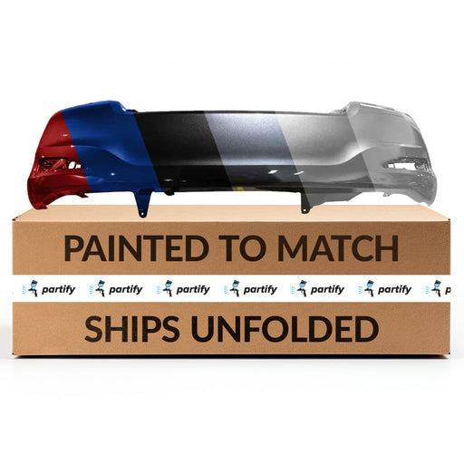 2012-2014 Toyota Yaris Hatchback L/LE/RS Rear Bumper - TO1100298-Partify-Painted-Replacement-Body-Parts