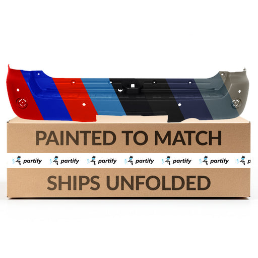 2015-2022 Toyota Sequoia Rear Bumper With Sensor Holes - TO1100324-Partify-Painted-Replacement-Body-Parts