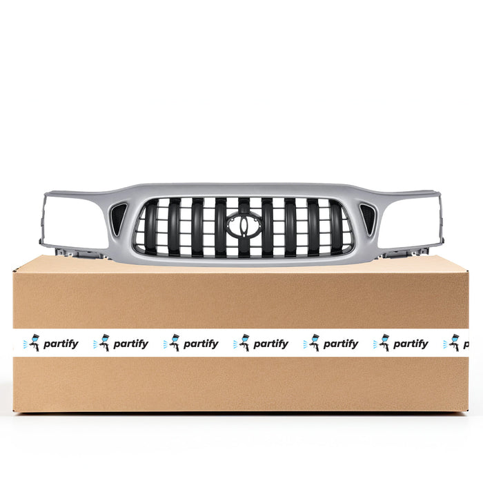 2001-2004 Toyota Tacoma Base/DLX/Pre Runner CAPA Certified Grille Argent & Gray Assembly - TO1200249C-Partify-Painted-Replacement-Body-Parts