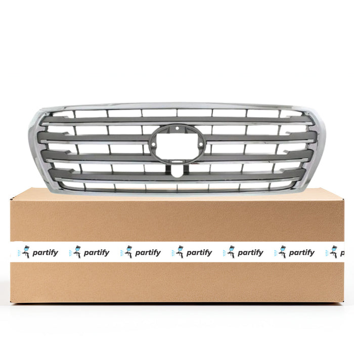2013-2015 Toyota Land Cruiser CAPA Certified Grille Chrome/Silver Assembly - TO1200370C-Partify-Painted-Replacement-Body-Parts