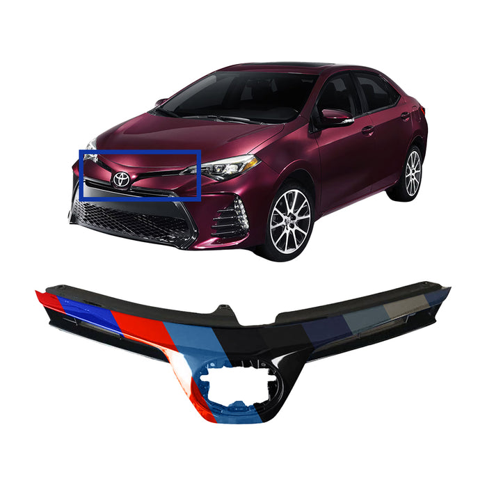 2017-2019 Toyota Corolla Sedan Grille PTM With Sport Bumper Se/Xse Model - TO1200423-Partify-Painted-Replacement-Body-Parts