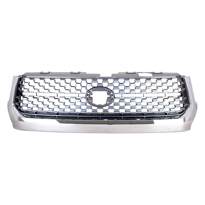 2018-2021 Toyota Tundra Grille Std Type W/Chrome Surround Assembly - TO1200453-Partify-Painted-Replacement-Body-Parts