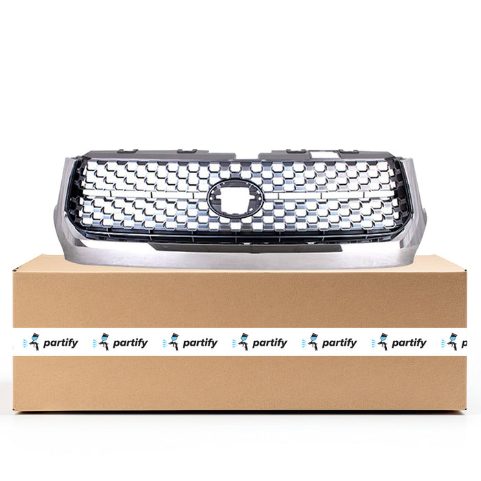 2018-2021 Toyota Tundra CAPA Certified Grille Std Type W/Chrome Surround Assembly - TO1200453C-Partify-Painted-Replacement-Body-Parts