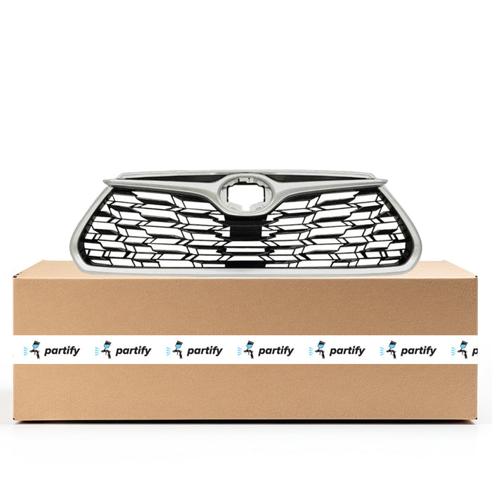 2020-2023 Toyota Highlander Hybrid LE/Hybrid XLE/L/LE/XLE CAPA Certified Grille W/O Front View Camera Assembly - TO1200455C-Partify-Painted-Replacement-Body-Parts