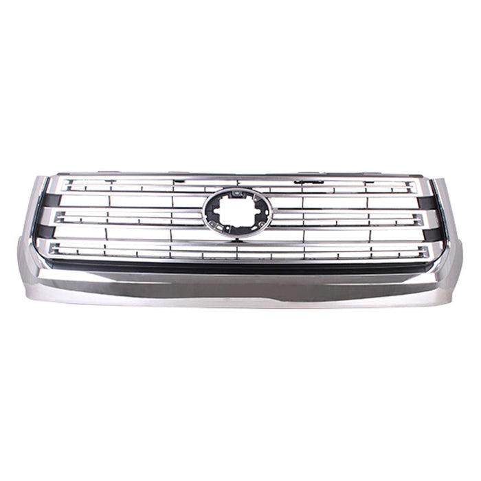 2018-2021 Toyota Tundra Grille Billet Type W/Chrome Surround Silver Assembly - TO1200459-Partify-Painted-Replacement-Body-Parts