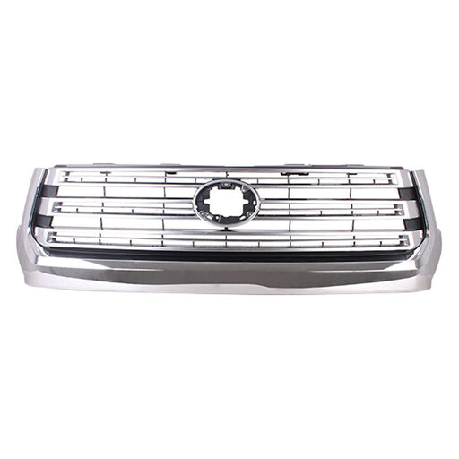 2018-2021 Toyota Tundra Grille Billet Type W/Chrome Surround Silver Assembly - TO1200459-Partify-Painted-Replacement-Body-Parts