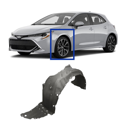 2019-2023 Toyota Corolla Hatchback Front CAPA Certified Driver Side Fender Liner Xse With 18" Wheels - TO1248243C-Partify-Painted-Replacement-Body-Parts
