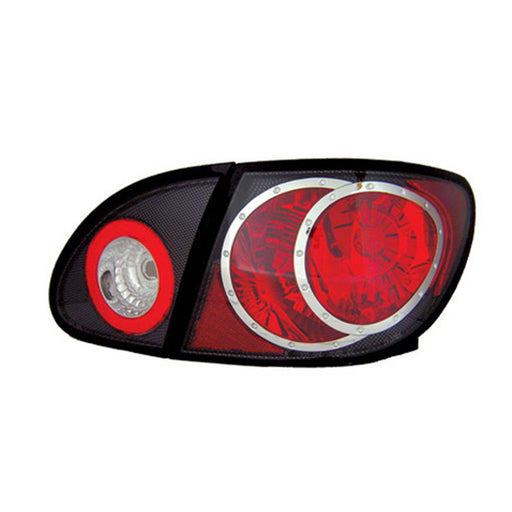 Toyota Corolla Tail Light Set W/Clear Lens W/Carbon Fiber Painted Housing - TO2811140