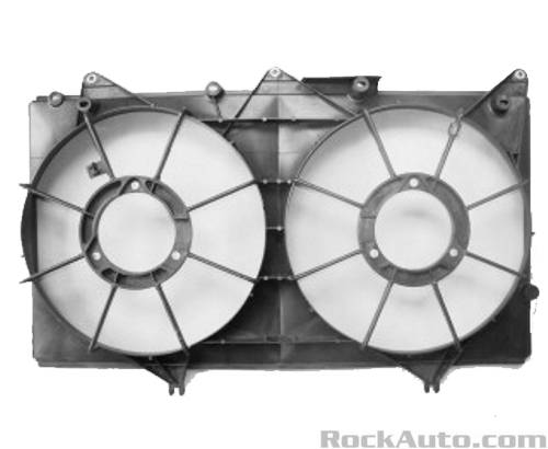 2002-2008 Lexus ES300/ES330/Toyota Camry/Solara Engine Cooling Fan Shroud Dual Fan Shroud 3.3L V6/3L V6 - TO3110148-Partify-Painted-Replacement-Body-Parts