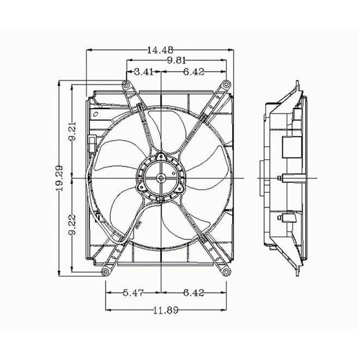 1995-1999 Toyota Avalon Engine Cooling Fan Assembly Includes Motor/Blade/Shroud Left Side 3L V6 - TO3115105-Partify-Painted-Replacement-Body-Parts