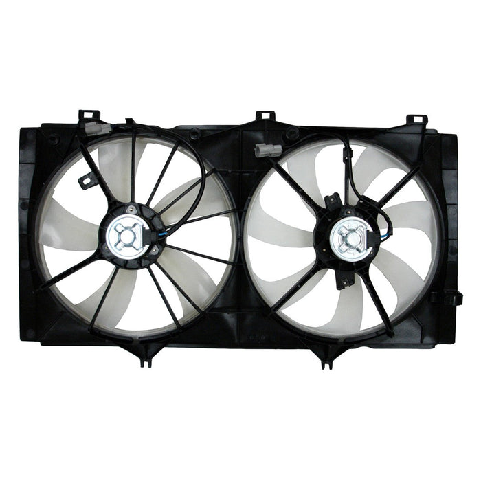 2009-2015 Toyota Camry/Venza Base/LE/SE/XLE Engine Cooling Fan Assembly W/O Towing Pkg Motor/Blade/Shroud Dual Fan Assembly 2.5L L4/2.7L L4 - TO3115164-Partify-Painted-Replacement-Body-Parts